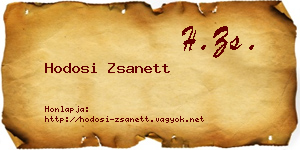 Hodosi Zsanett névjegykártya